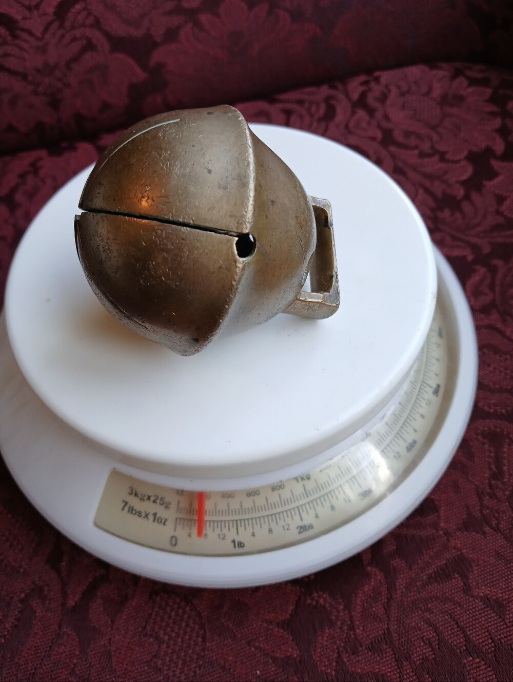 Large Vintage Brass Sleigh Bell